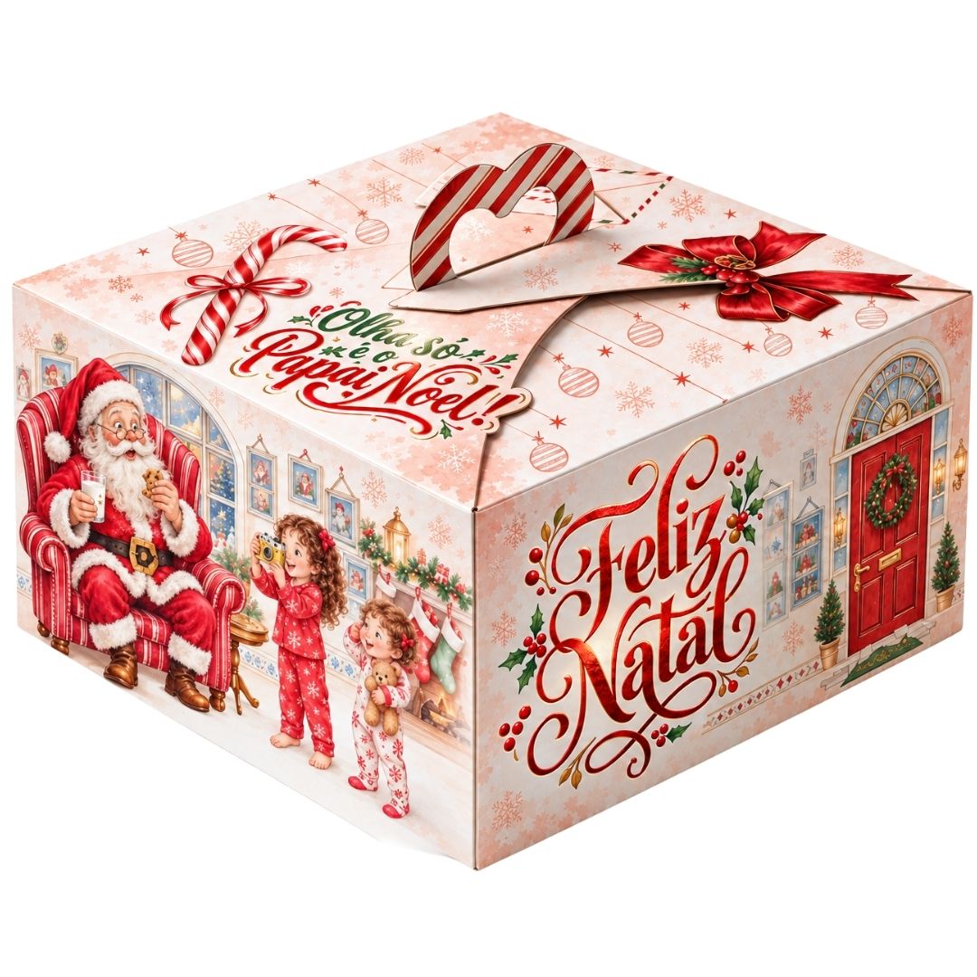 Embalagem para bolo de Natal PD23-Natal da Coleção Surpresa de Natal