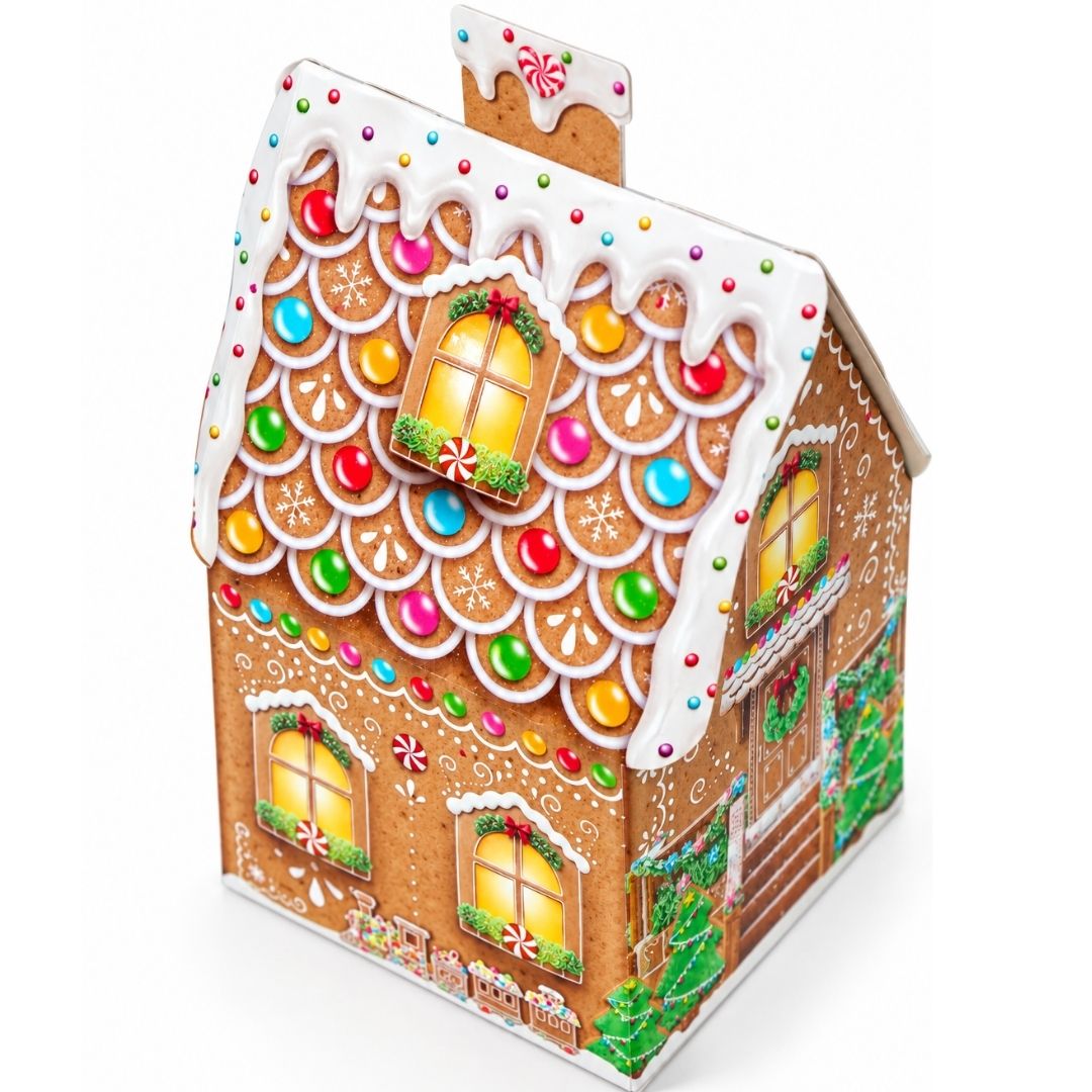 Embalagem para panetone casinha de Natal PD90-Bakery
